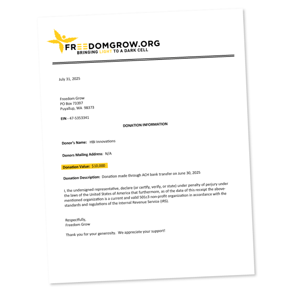 a letter from freedomgrow.org