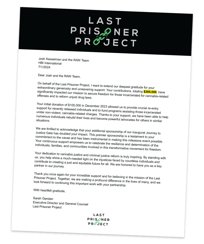 a letter from last prisoner project